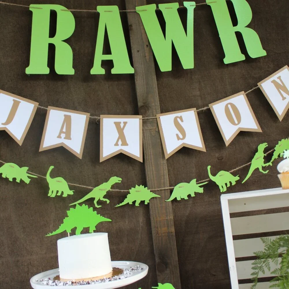 RAWR Banner- Dinosaur Birthday Party Banners